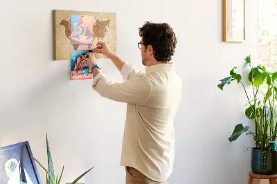Old-style World Map Printed Cork Memo Board