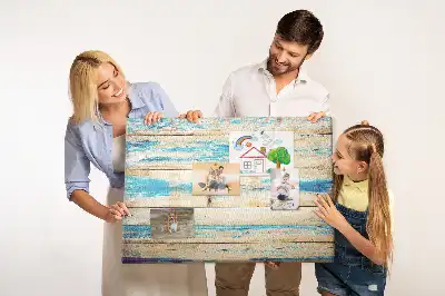 Printed Cork Board Scratched wood