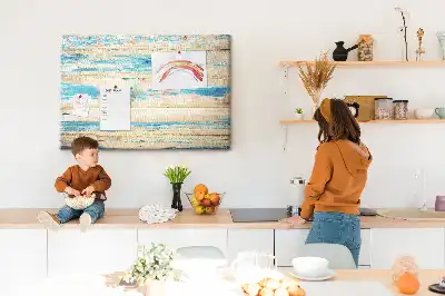 Printed Scratched Wood Cork Board