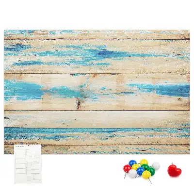 Printed Scratched Wood Cork Board