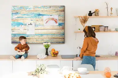 Printed Scratched Wood Cork Board