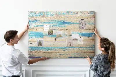 Printed Cork Board Scratched wood
