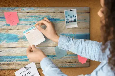 Printed Cork Board Scratched wood