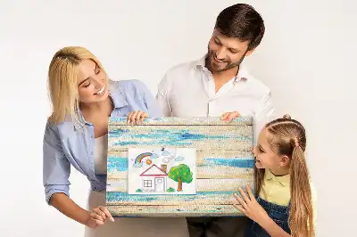 Printed Scratched Wood Cork Board