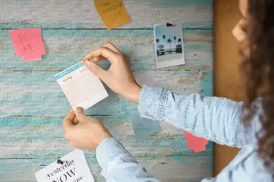 Printed Cork Memo Board Blue boards