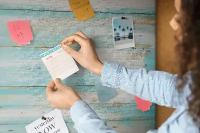Printed Cork Memo Board Blue boards