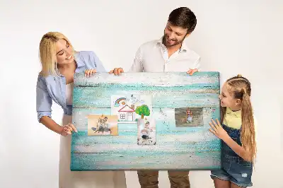 Printed Cork Memo Board Blue boards