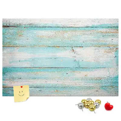 Blue Printed Cork Memo Board