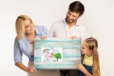 Printed Cork Memo Board Blue boards