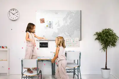 Cork memo board Map of Europe
