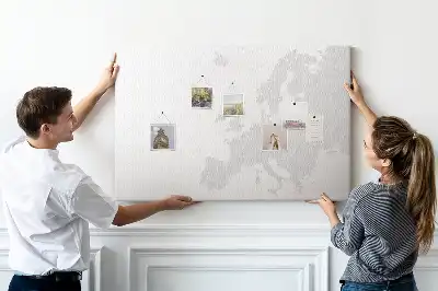 Cork memo board Map of Europe