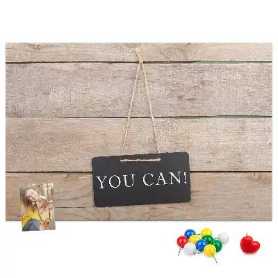 Printed Cork Memo Board You can do it! lettering