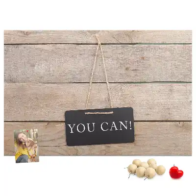 Printed Cork Memo Board You can do it! lettering