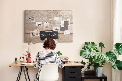 Printed Cork Memo Board with You Can Do It Lettering