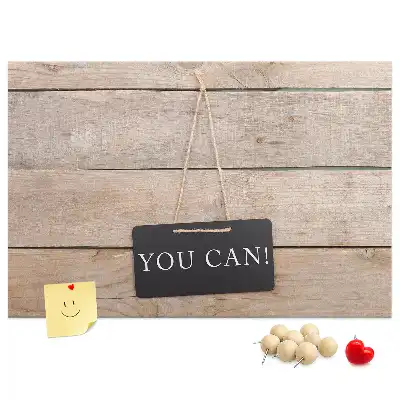 Printed Cork Memo Board You can do it! lettering