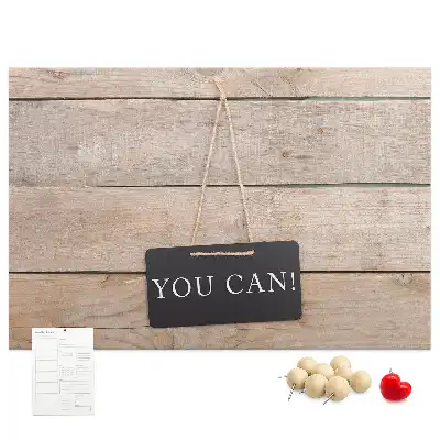 Printed Cork Memo Board You can do it! lettering