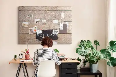 Printed Cork Memo Board You can do it! lettering