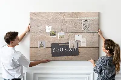 Printed Cork Memo Board with You Can Do It Lettering