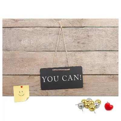 Printed Cork Memo Board You can do it! lettering