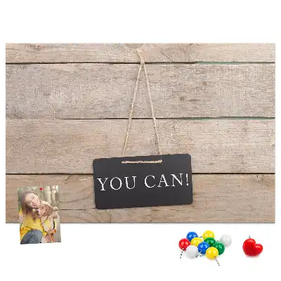 Printed Cork Memo Board You can do it! lettering