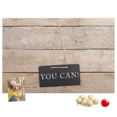 Printed Cork Memo Board You can do it! lettering