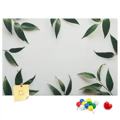 Cork Memo Board with Leaf Frame