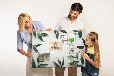 Cork Memo Board with Leaf Frame