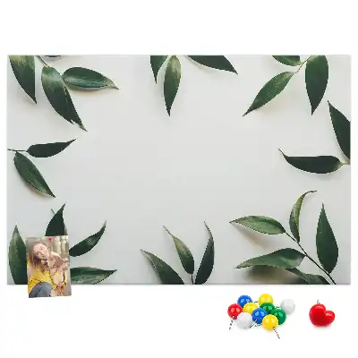 Cork Memo Board with Leaf Frame