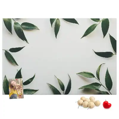 Cork Memo Board with Leaf Frame