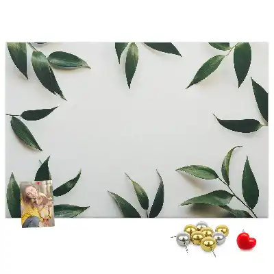 Cork Memo Board with Leaf Frame
