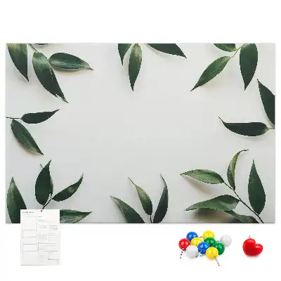 Cork Memo Board with Leaf Frame