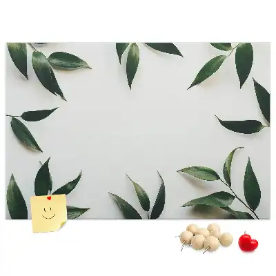 Cork Memo Board with Leaf Frame