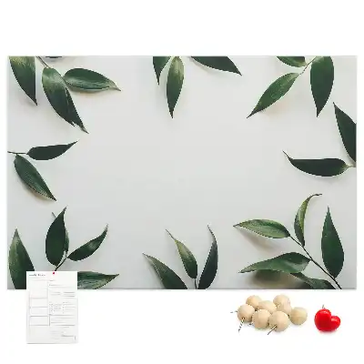 Cork Memo Board with Leaf Frame