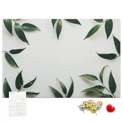 Cork Memo Board with Leaf Frame