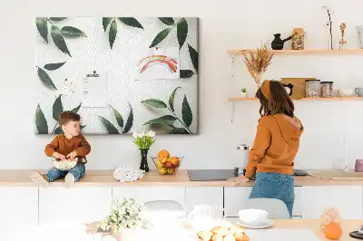 Cork Memo Board with Leaf Frame