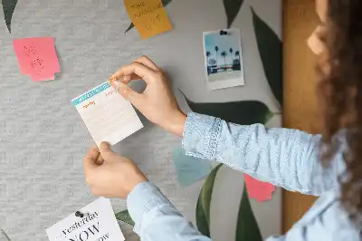 Cork Memo Board with Leaf Frame