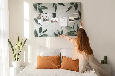 Cork Memo Board with Leaf Frame