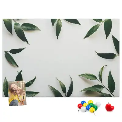 Cork Memo Board with Leaf Frame