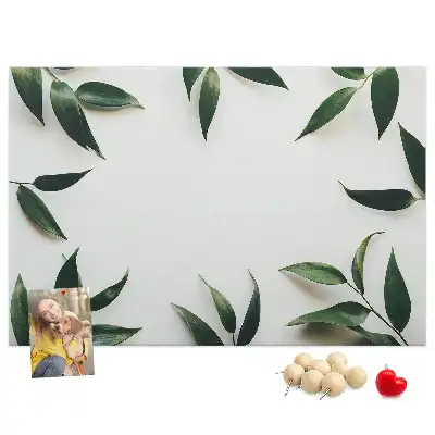 Cork Memo Board with Leaf Frame
