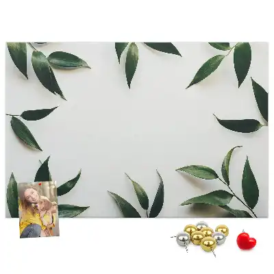 Cork Memo Board with Leaf Frame