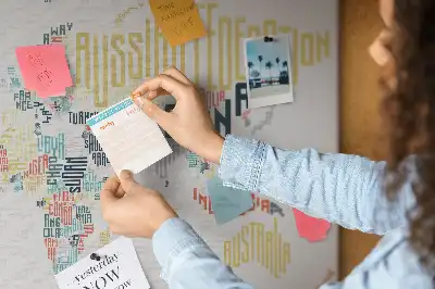 Printed Cork Memo Board with Country Names