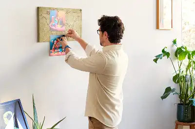Cork memo board with an old world map design