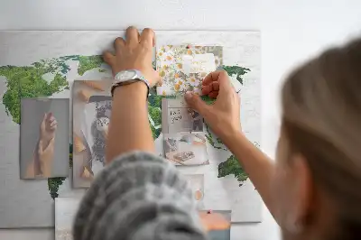 Green Forest Map Printed Cork Board