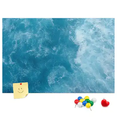 Cork memo board Sea water