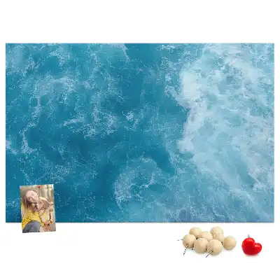 Cork memo board Sea water