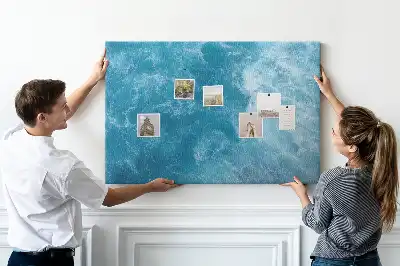 Cork memo board Sea water