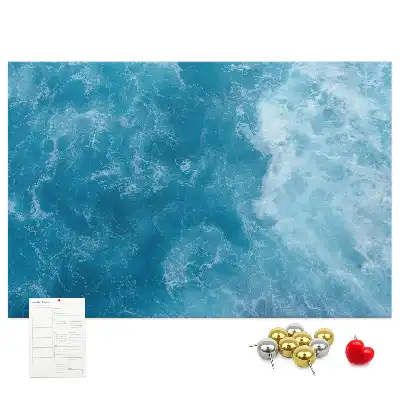 Cork memo board Sea water