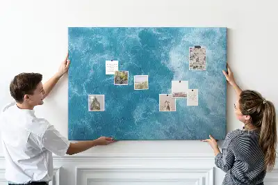 Sea water cork memo board
