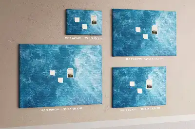 Cork memo board Sea water