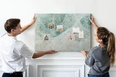 Printed Cork Memo Board with Marble Finish